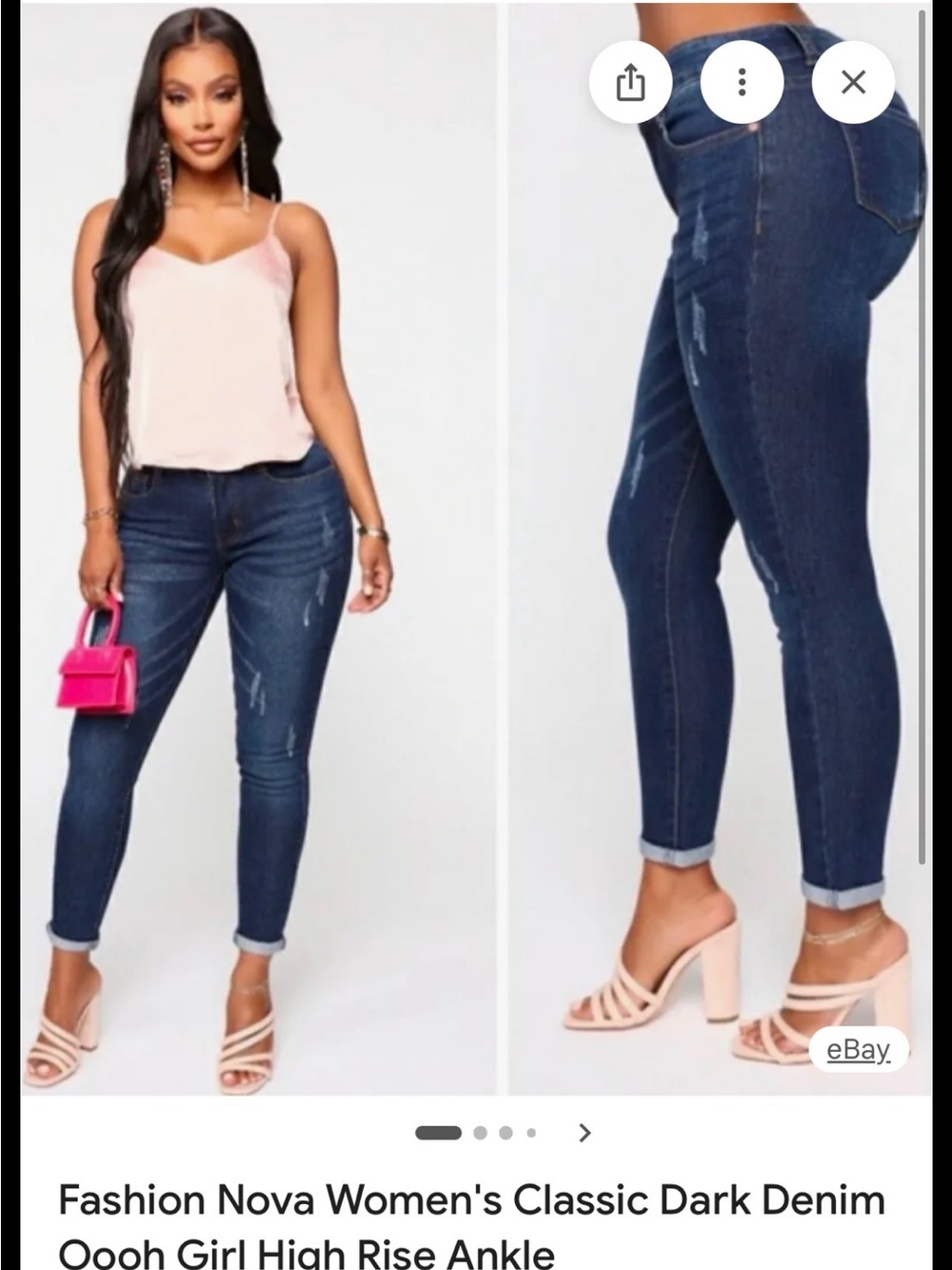 Fashion Nova Oooh Girl High Rise Skinny Jeans Dark Wash Size 5/27